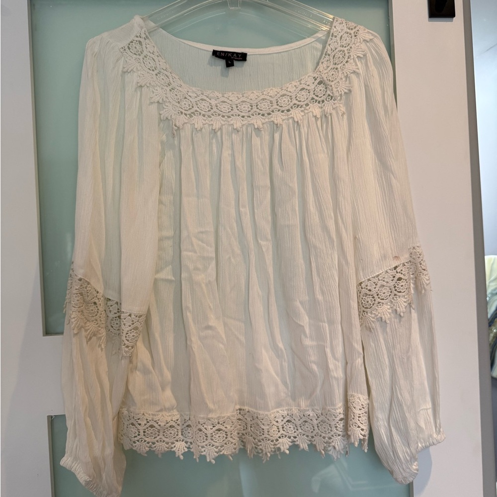 Elegant Cream Lace Blouse